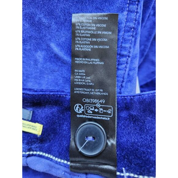 NWT Maeve The Colette Cropped Wide-Leg Velvet Pants Size 26 Tall Blue #7F413 - Picture 13 of 13